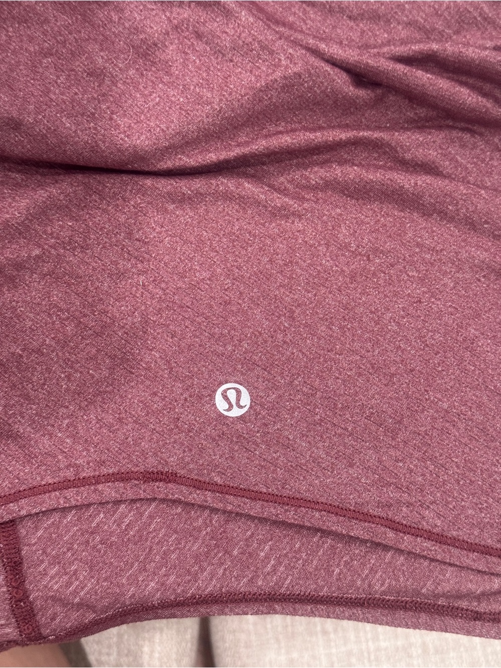 Lululemon Wild Tank Top 2-in-1 Heathered Black Cherry Coral Size 8 Built-In Bra - Picture 9 of 9